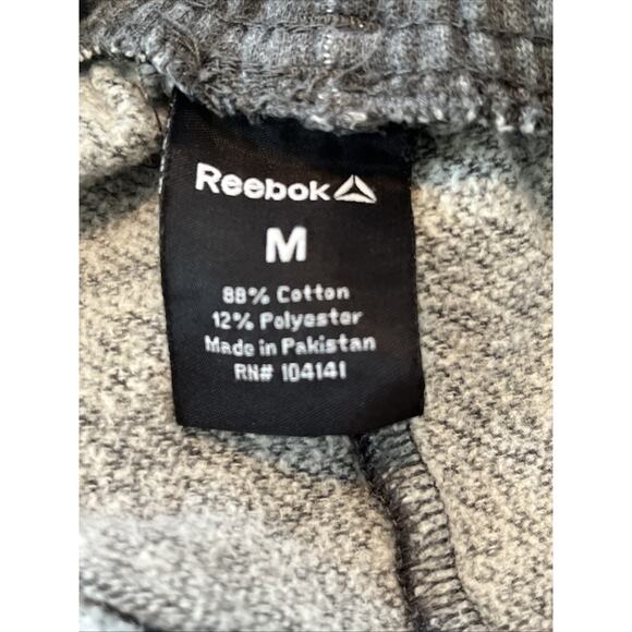 Reebok Tapered Leg Joggers Elastic Waist Lightweight Mens Size Medium Gray - Picture 6 of 6